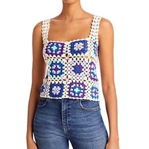 Fore crochet cropped tank top